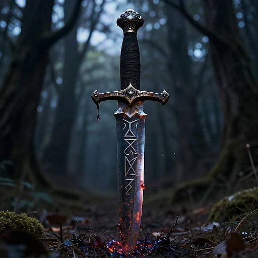 Cursed Dagger in Haunted Forest