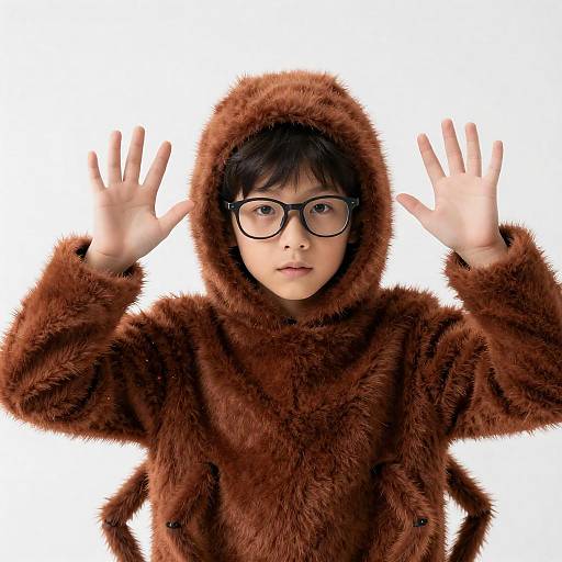 Young Boy in Shaggy Spider Costume