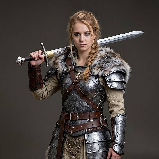 Viking Warrior Woman in Armor