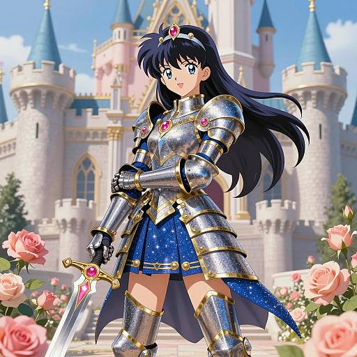 Brave Knight Princess in Elegant Armor