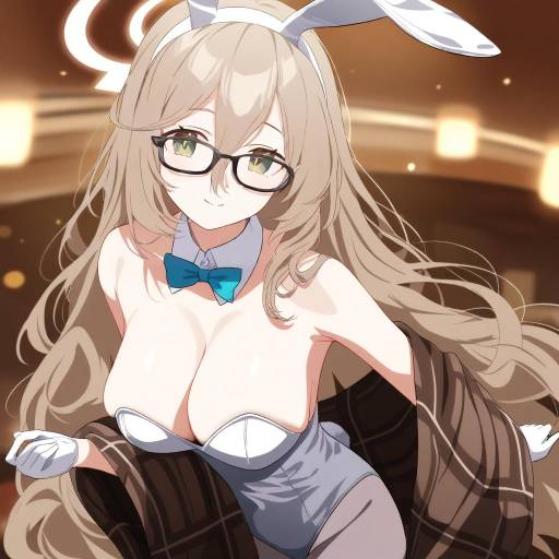 Illustration of Akane (bunny) (blue archive), blue archive in the style of Shiina excel