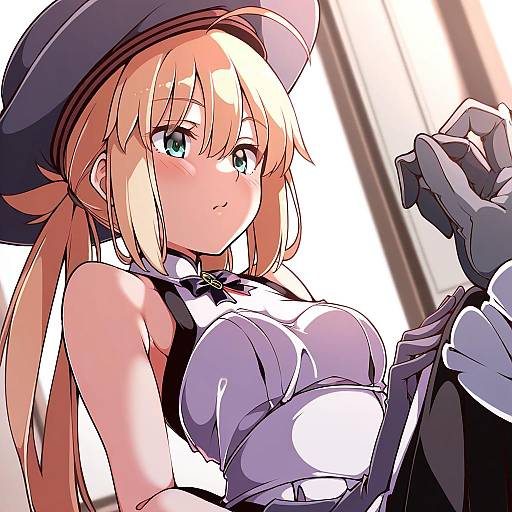 Illustration of Artoria caster (first ascension) (fate), fate/grand order in the style of Gokuu (acoloredpencil)