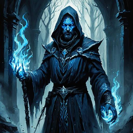Vengeful Revenant Mage with Blue Flames