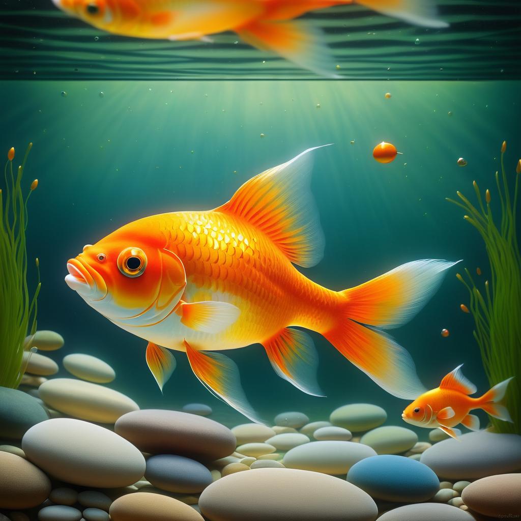 Graceful Goldfish in Tranquil Aquarium