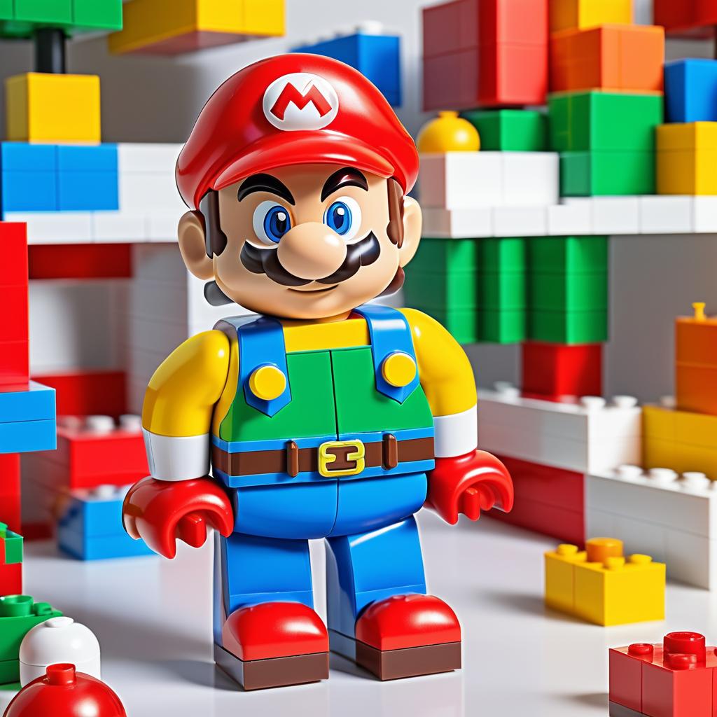 Mario Lego Figurine in Vibrant Detail