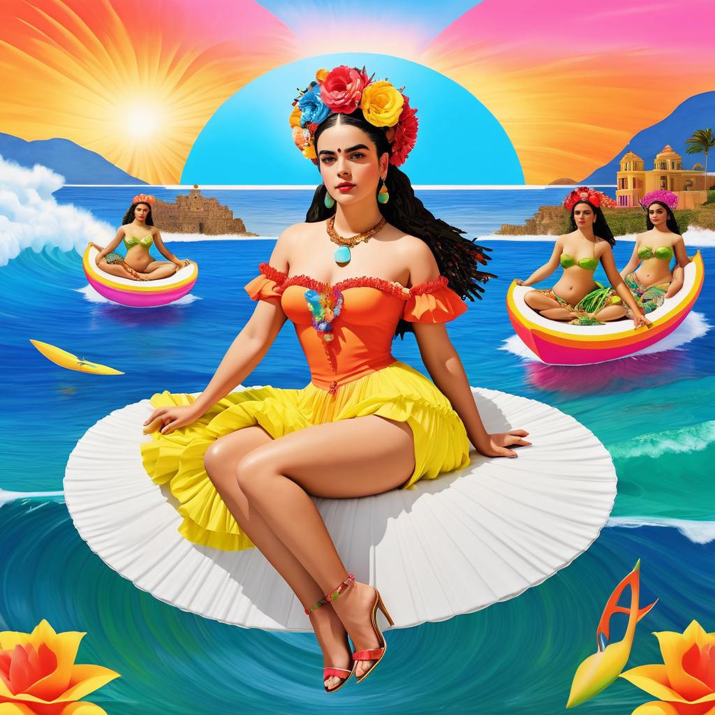 Frida Kahlo's Vibrant Birth of Venus Reimagined