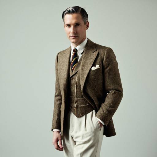 Classic 1930s British Gentleman in Tweed Suit