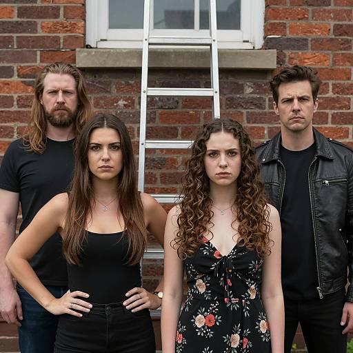 Group of Four in Urban Setting