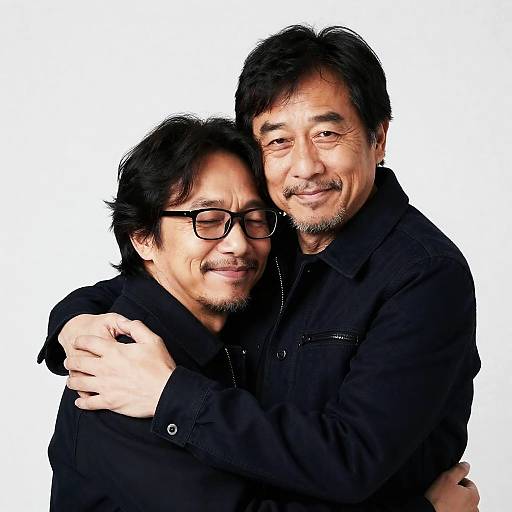 Warm Embrace of Two Friends