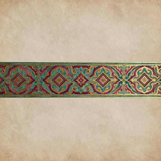 Intricate Multicolor Islamic Scrollwork Design