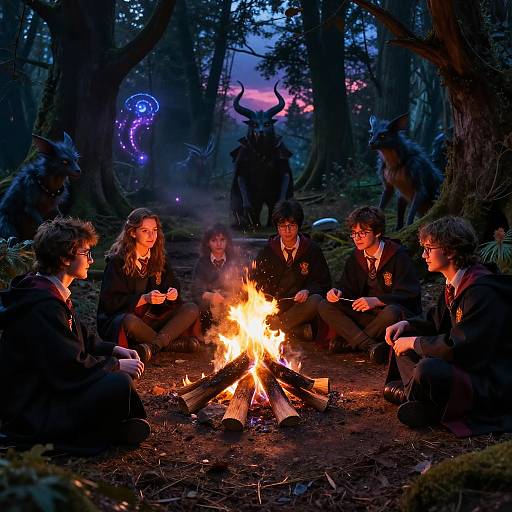 Harry Potter Rangers at Magical Campfire