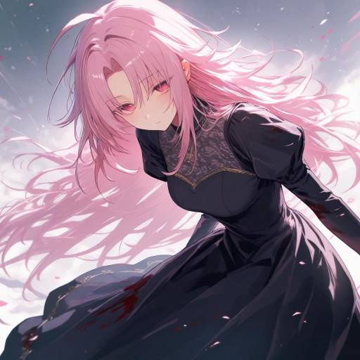 Dark Elegance of a Bloodied Figure