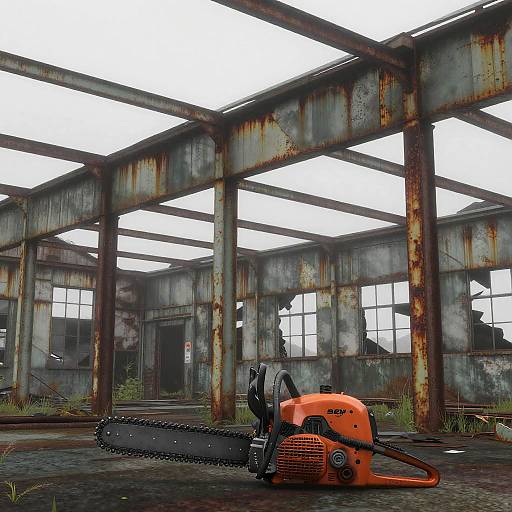 Chainsaw Man Abandoned Industrial Warehouse