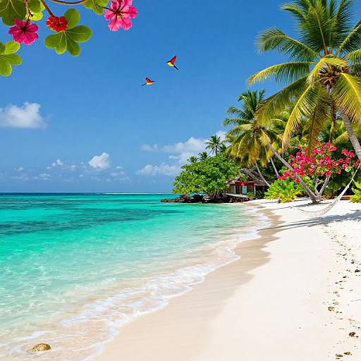 Tropical Island Beach Paradise Scene