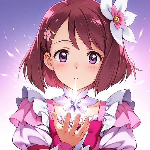 Illustration of Hanadera nodoka, healin' good precure in the style of Feguimel