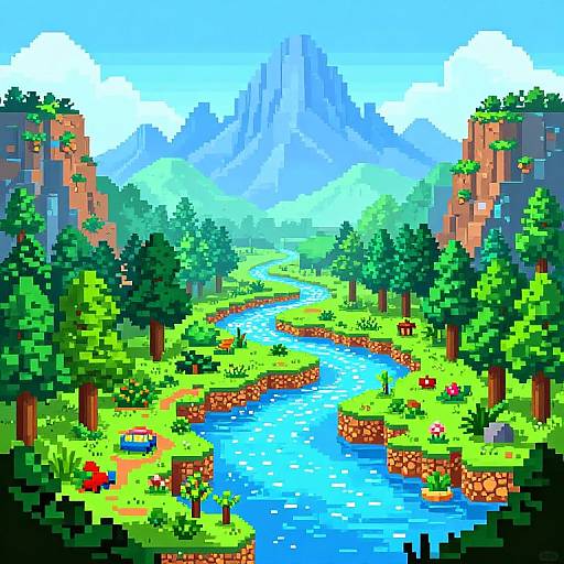 Pixel Fantasy Landscape Adventure