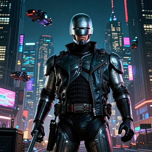 Judge Dredd and Robocop Cyberpunk Patrol