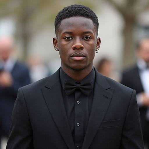 Dark-Skinned Male in Formal Attire