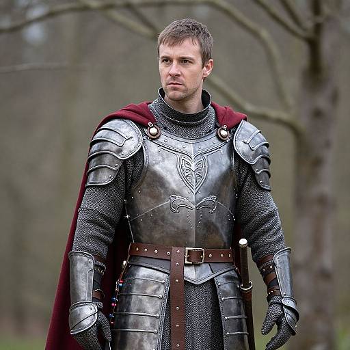 Man in Detailed Fantasy Armor Costume