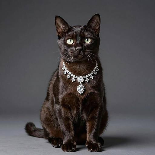 Elegant Studio Portrait of a Bambino Cat