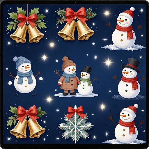 Cozy Christmas Collage Wallpaper