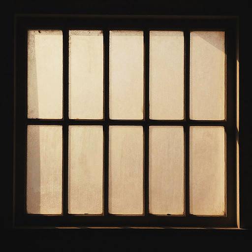 Window Panes Casting Sharp Shadows