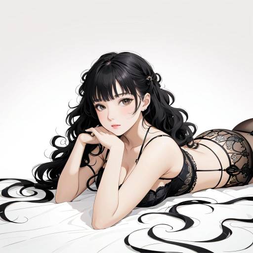 Serene Cowgirl in Lingerie Pose