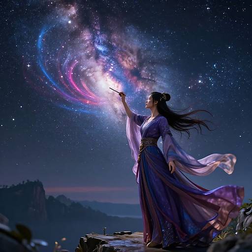 Sorceress Painting the Milky Way
