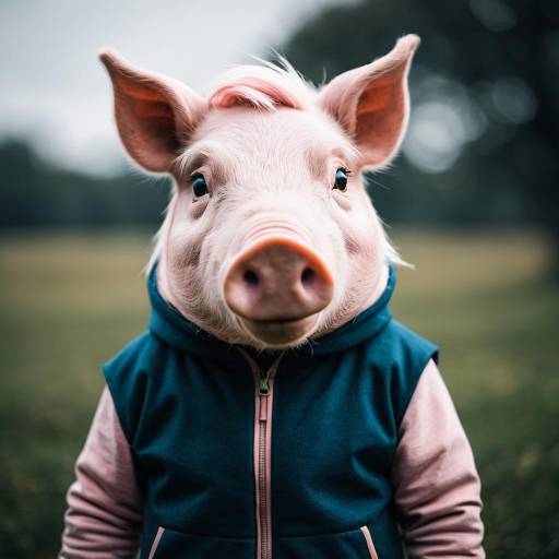 Cartoon Horse-Pig Hybrid Cosplay Design