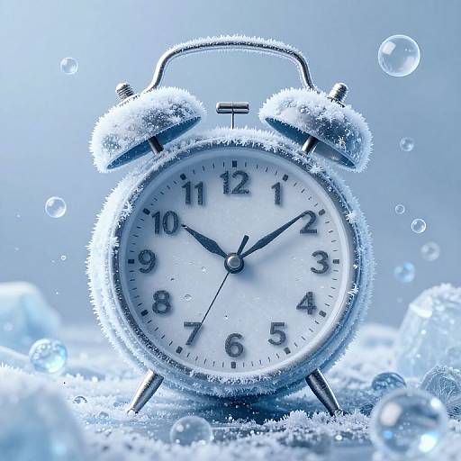 Cyberpunk Icy 3D Alarm Clock