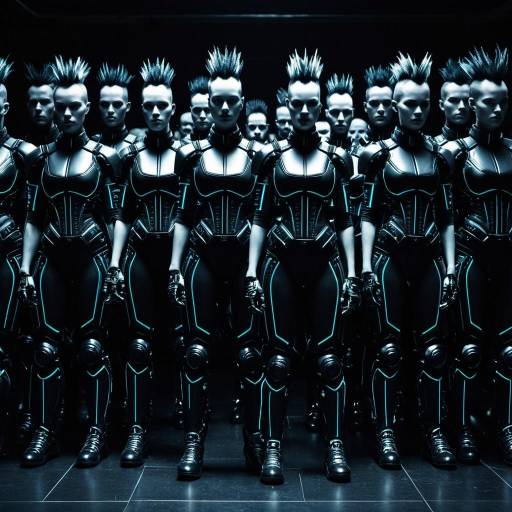 Futuristic Android Warriors with Mohawks