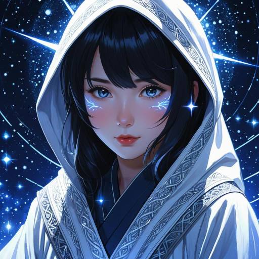 Celestial Guardian with Ethereal Stardust Robe