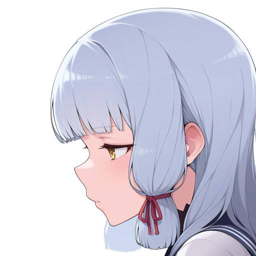 Elegant Solo Character on White Background