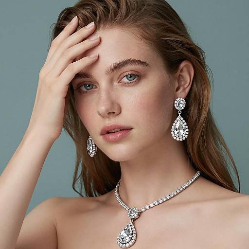 Elegant Portrait of a Diamond-Clad Woman