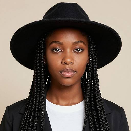 Susie Carmichael with Braids and Hat