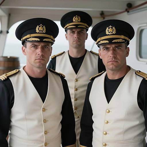 Naval Officers in Ship's Cabin