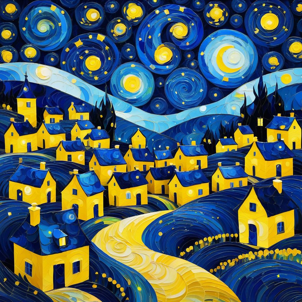 Swirling Night Sky Inspired by Van Gogh