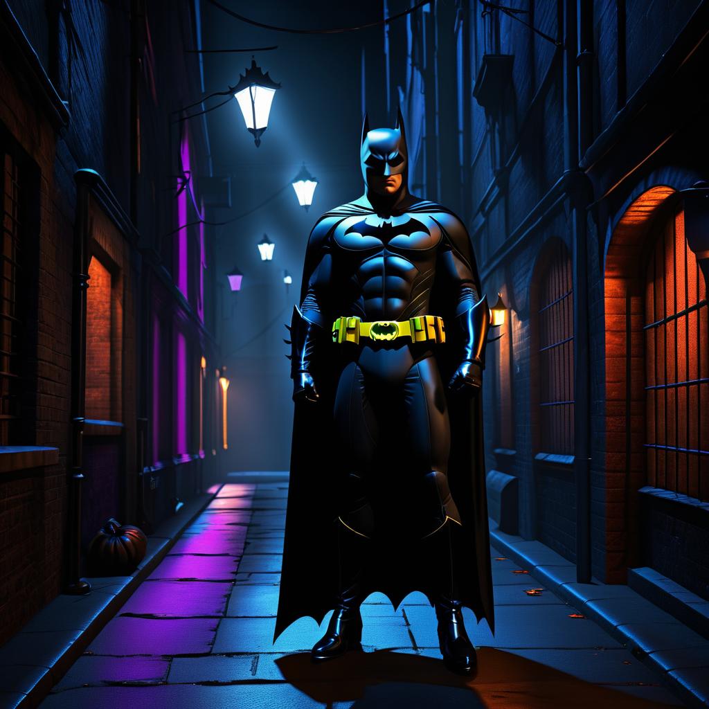 Halloween Batman in Noir Atmosphere