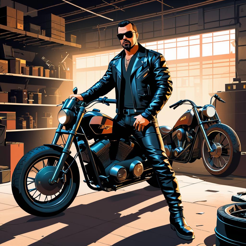 Biker Vibes in a Garagescape