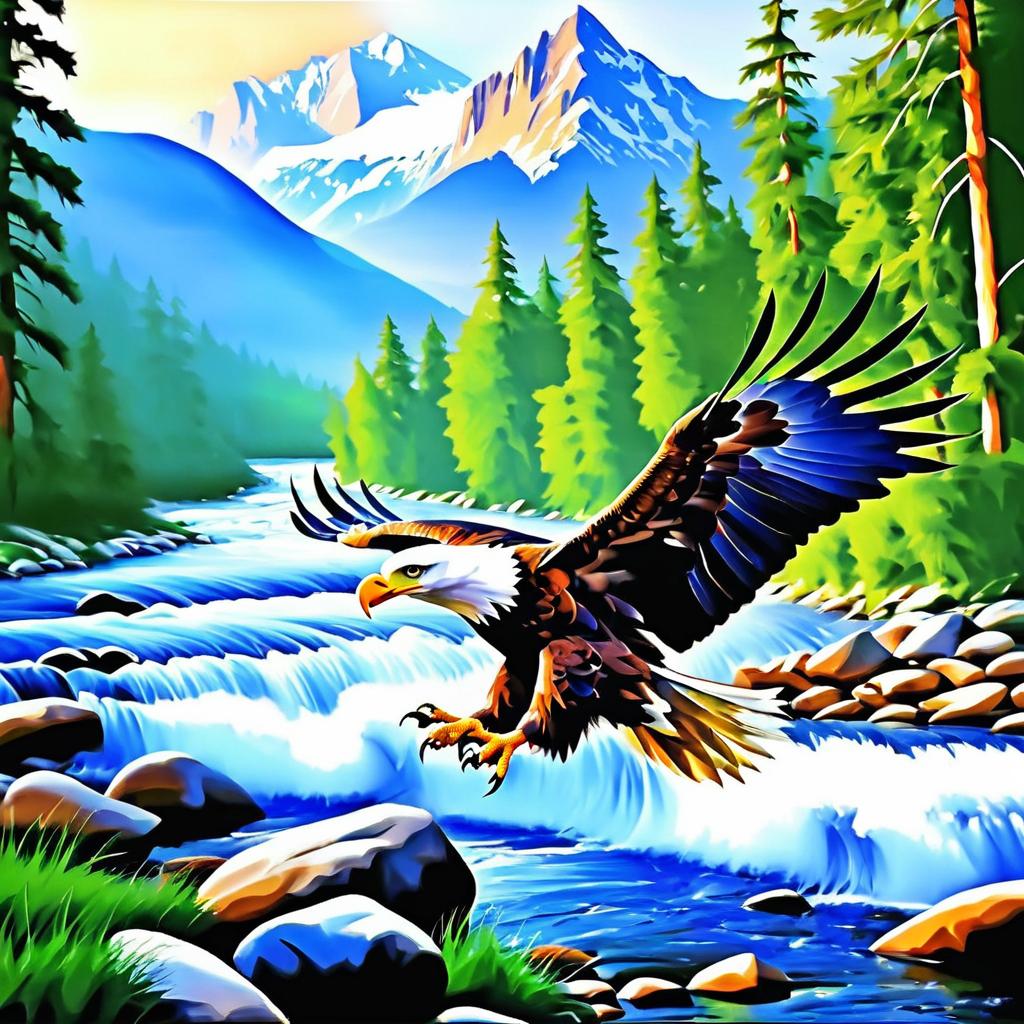 Realistic Bald Eagle Painting Kit for Nature Lovers