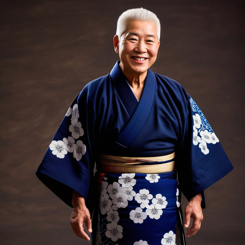 Smiling Elderly Man in Traditional Attire