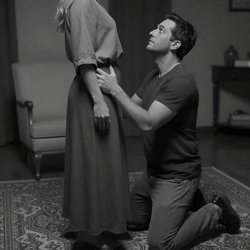 Intimate Black-and-White Couple Portrait