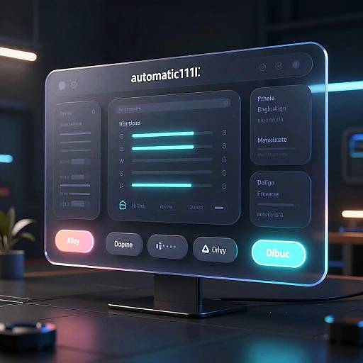 Futuristic AI Digital Art Interface