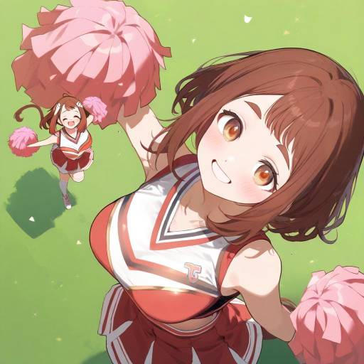 Cheerleader Ochaco Uraraka in Action