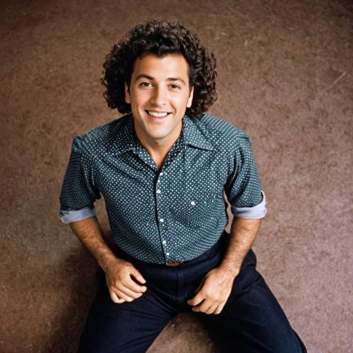 Vintage 1950s Man with Curly Hair