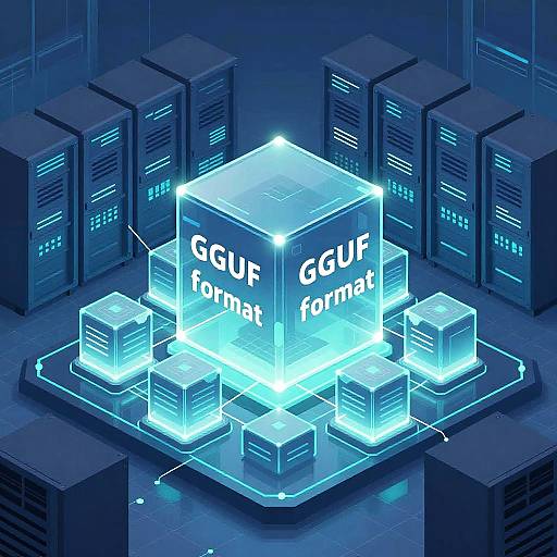Futuristic GGUF Digital Archive Illustration