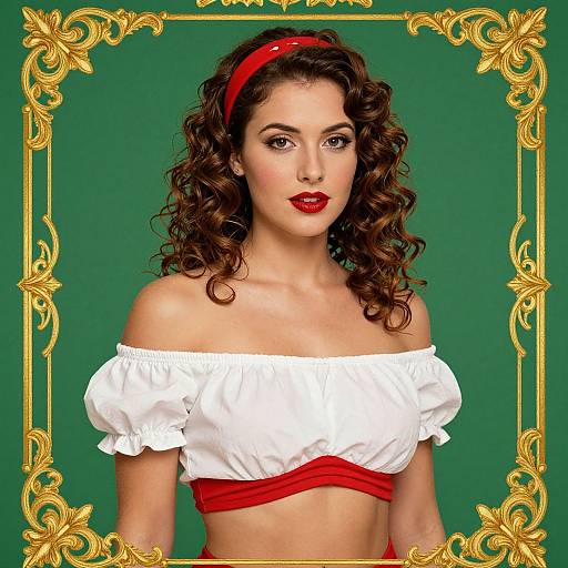 Vibrant Vintage Woman Poster