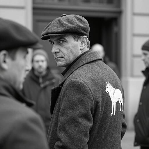 Mysterious Man in Heavy Coat Portrait