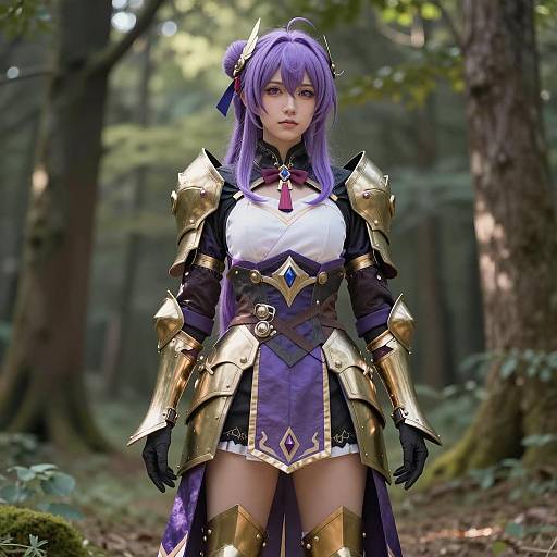 Fantasy Armor Cosplay in Forest
