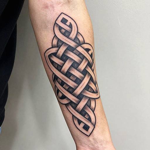 Dynamic Celtic Knotwork Forearm Tattoo